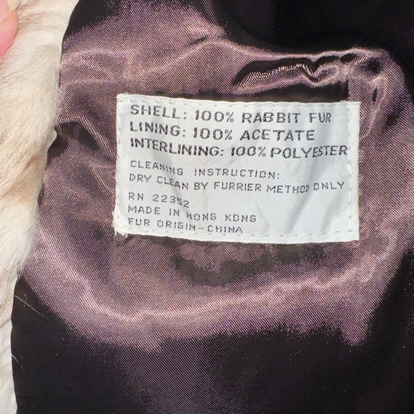 Vintage SPLIT END LTD 1970s AUTHENTIC LIKE NEW 100% RABBIT FUR - Picture 4 of 5